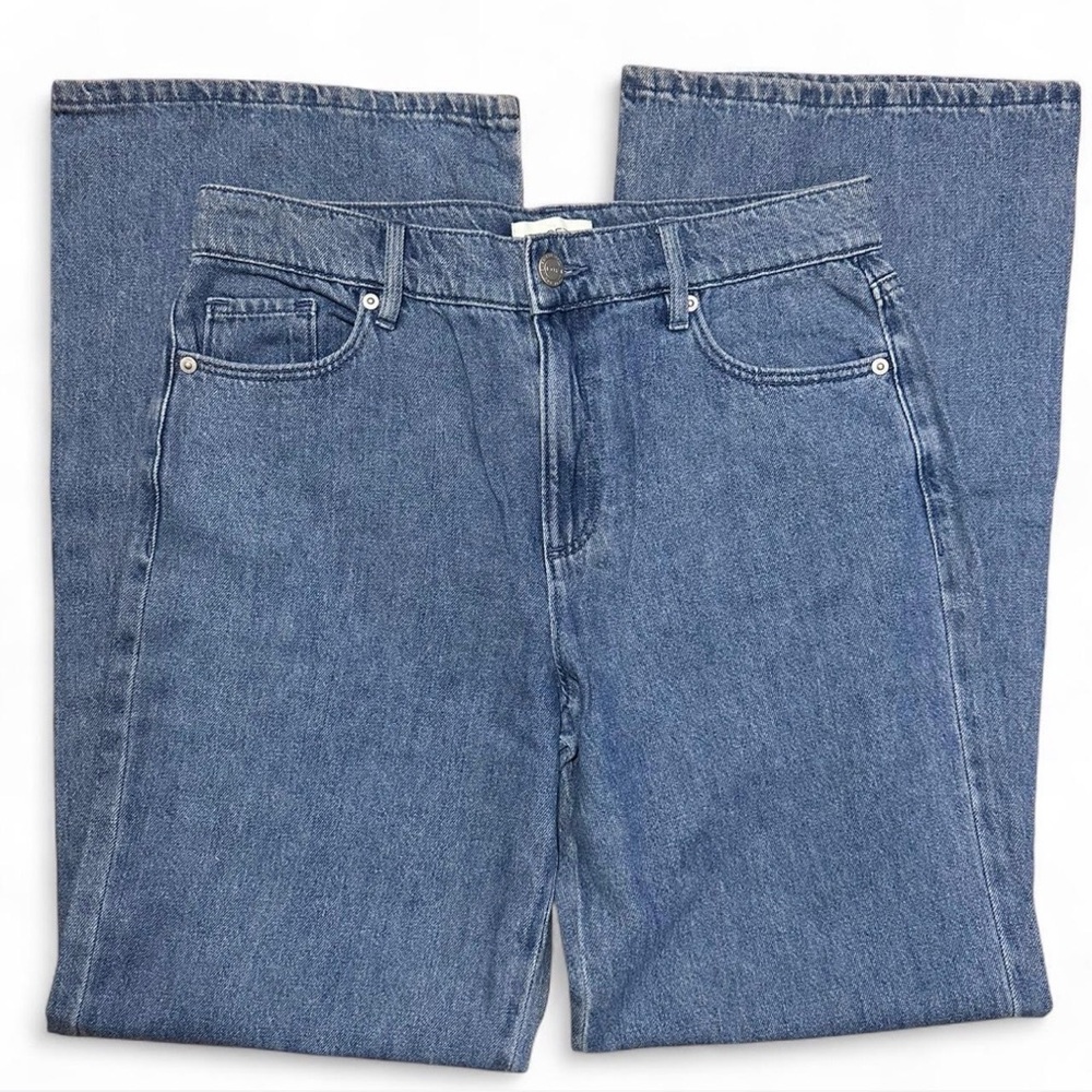 LOFT Women's Wide Leg Blue Jeans